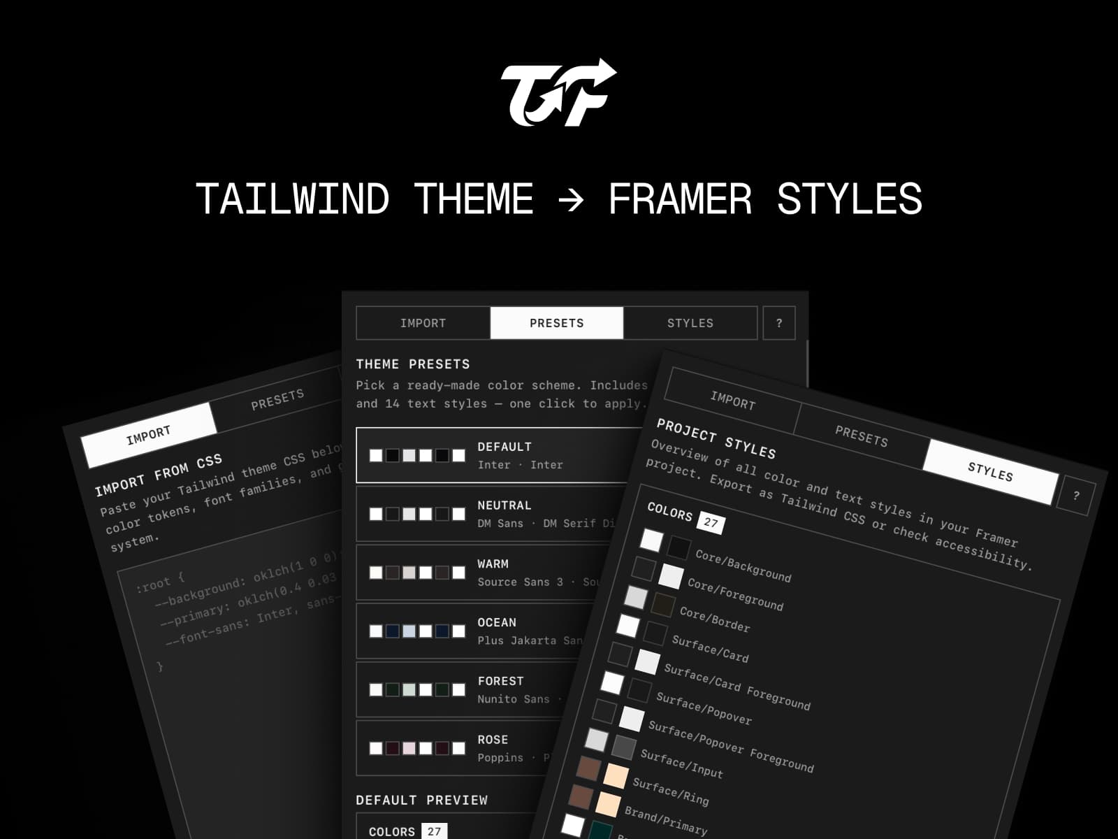 Tailwind to Framer — Tailwind CSS to Framer styles