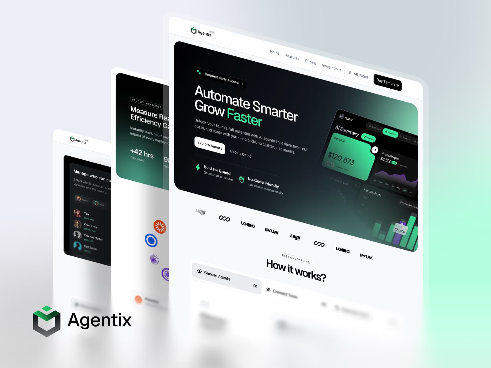 Agentix — AI, SaaS & Startup Template