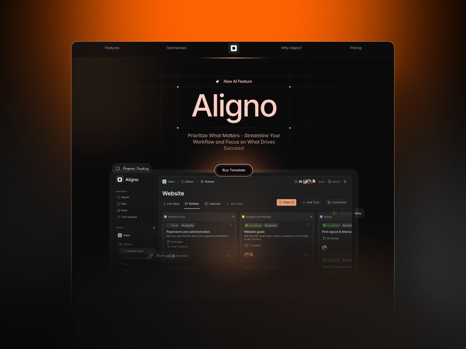 Aligno — Saas Template