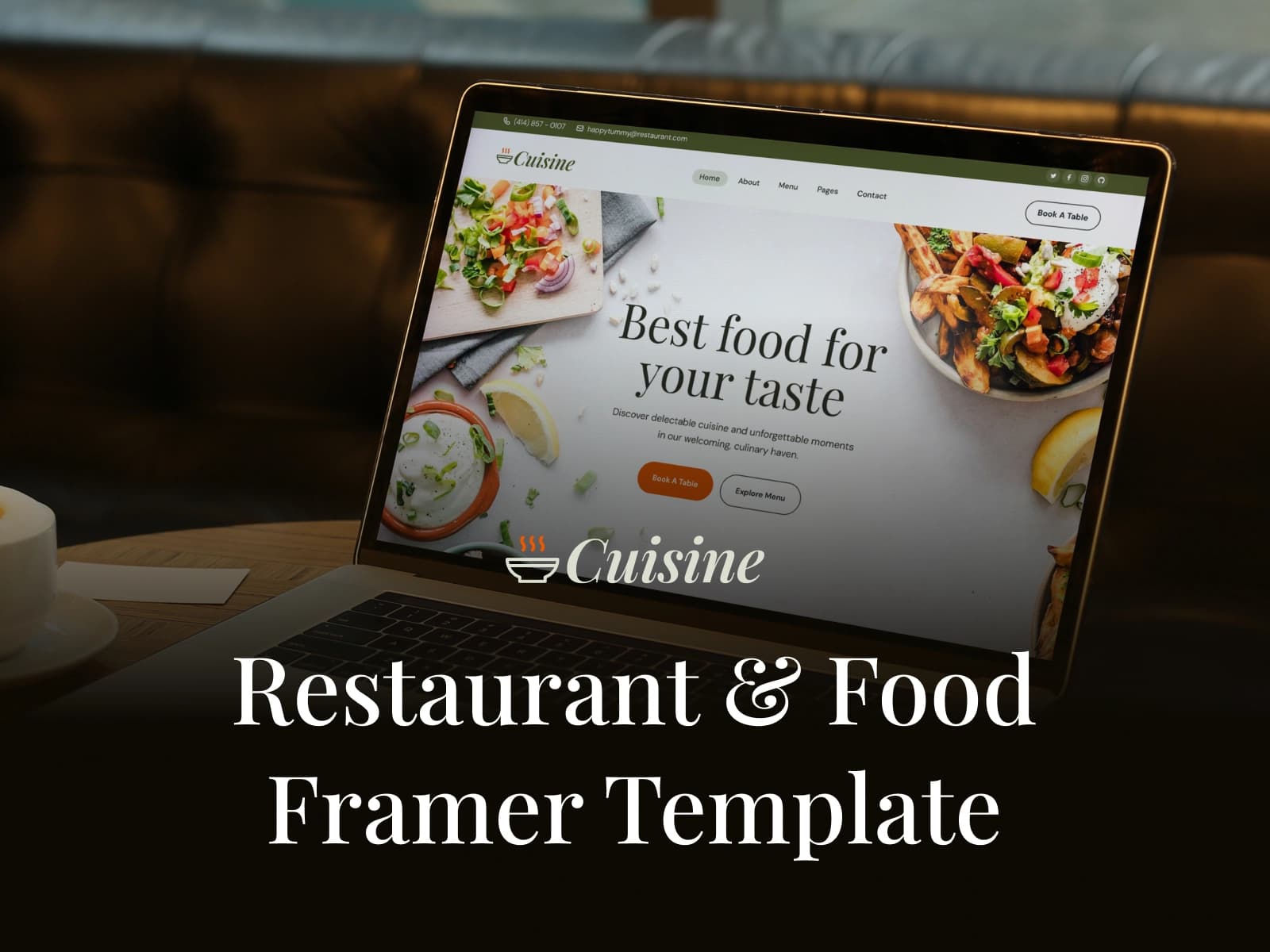 Cuisine — Restaurants And Food Framer Template