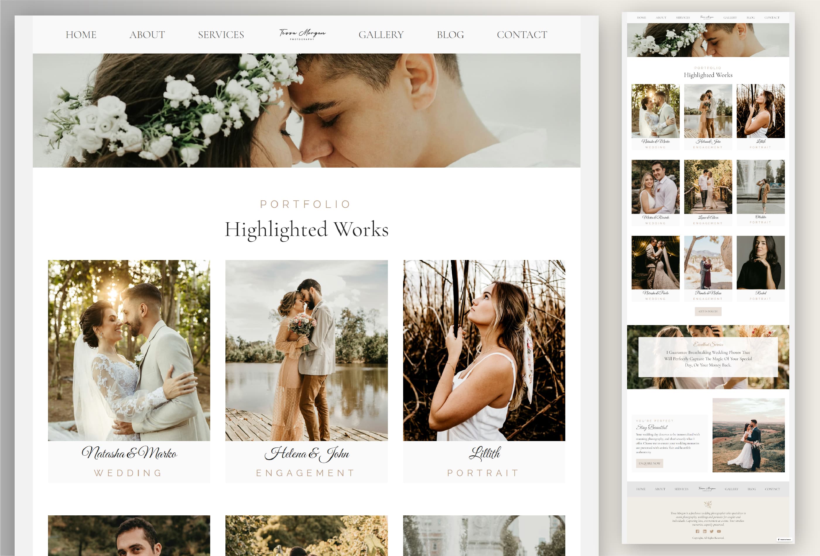 Tessa Morgan — Wedding Photography Template
